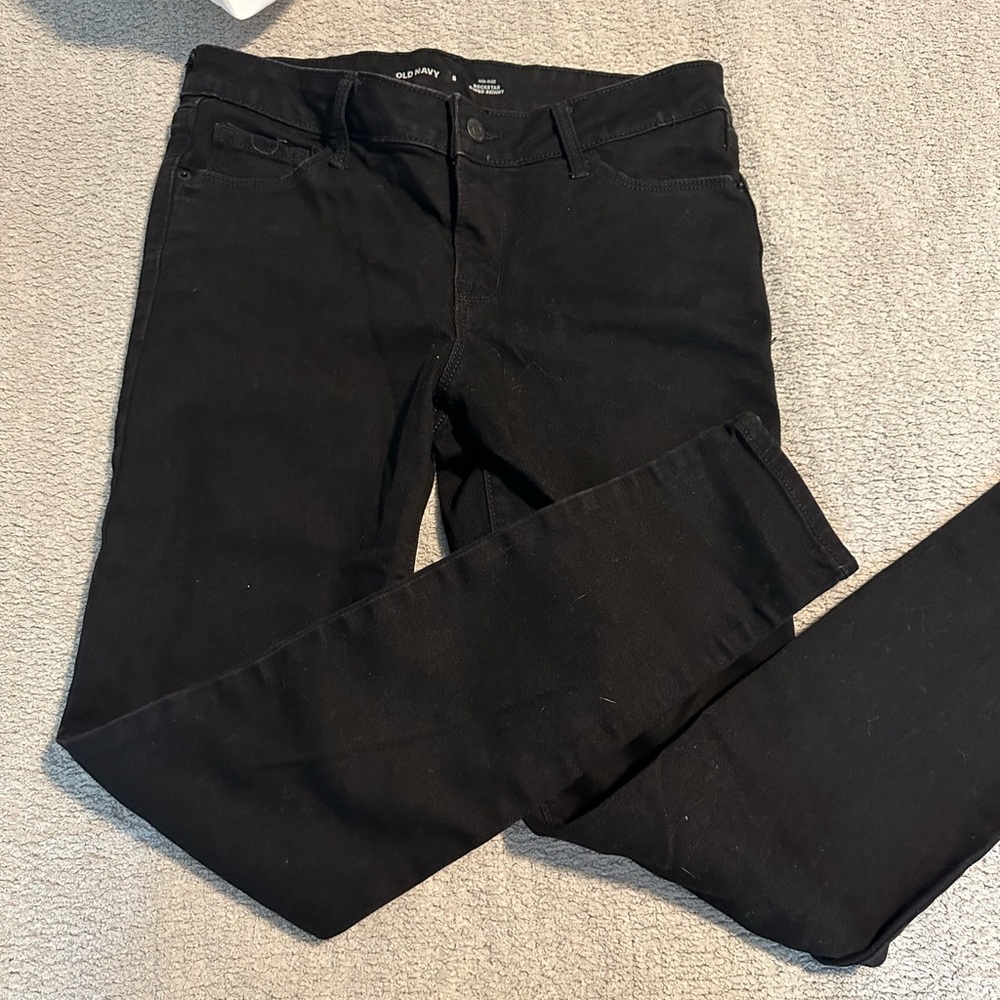 Old Navy Black Rockstar Super Skinny Jeans